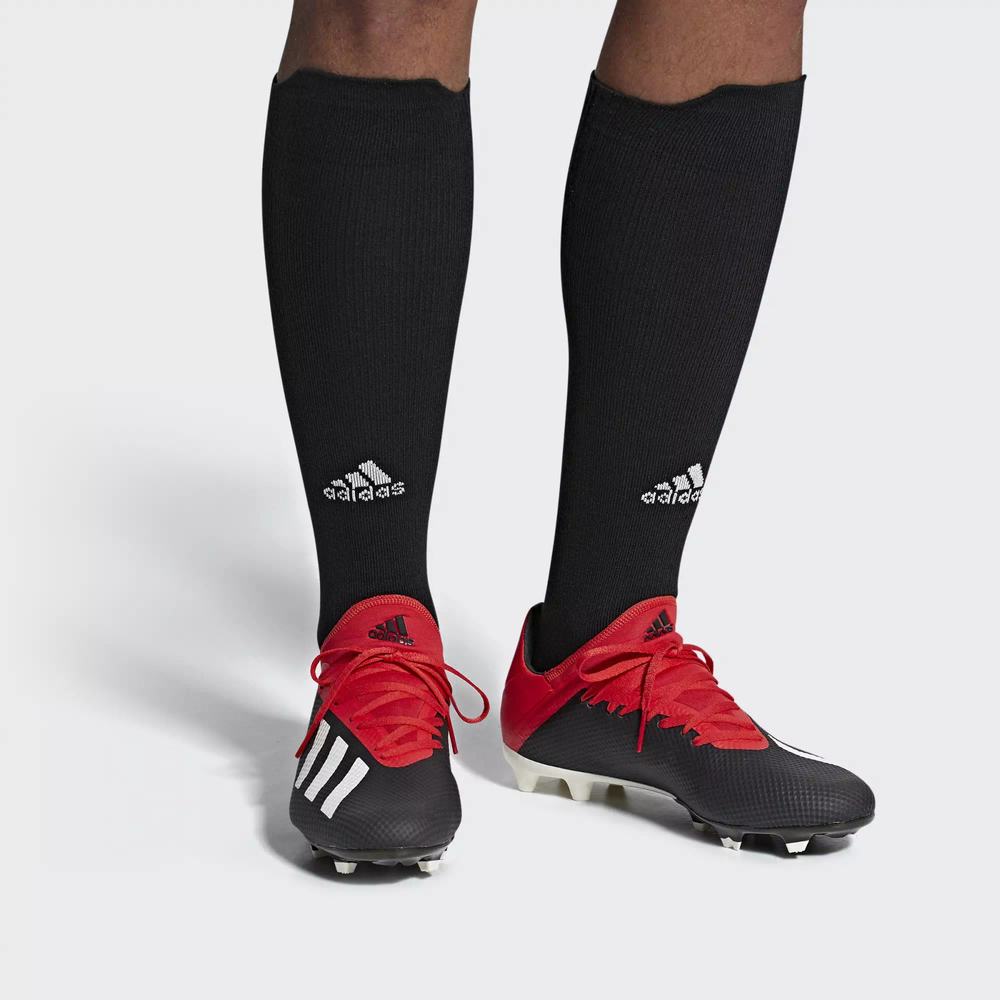 Adidas X 18.3 Firm Ground Tacos de Futbol Negros Para Hombre (MX-93815)